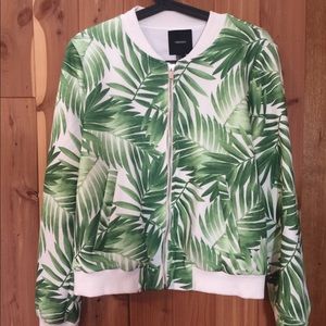 Forever 21 Palm Leaf Bomber